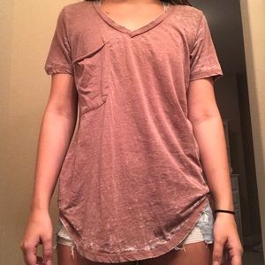 Z Supply brown/maroon v neck top